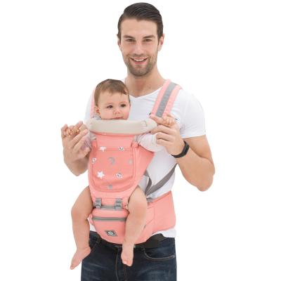 China Cotton& Polyester Baby Carrier With Waist Stool Baby Carrier With Hip Seat With Extra Neck Guard for sale