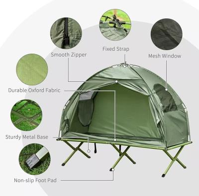 China Camouflage Game / Field Off The Ground Quick Opening 1 Person Compact Automatic Pop Up Portable Folding Outdoor Camping Tent for sale