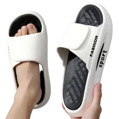 China Cushioning summer fashion men's Summer Indoor Outdoor beach slippers home couples shower non-slip slippers home bedroom Eva Slipper for sale