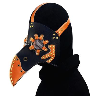 China Movie Character DWDP-HH12V Halloween Steampunk Plague Doctor Mask Long Nose Bird Beak Latex Cosplay Mask Carnival Masquerade Halloween Party for sale