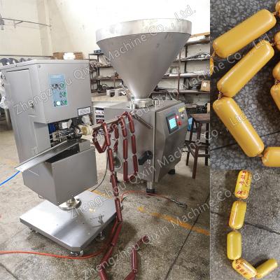 China Automatic Frankfurt Vacuum Chorizo ​​Stuffing Machine / Mortadella Making Machine / Sausage Filling Machine for sale