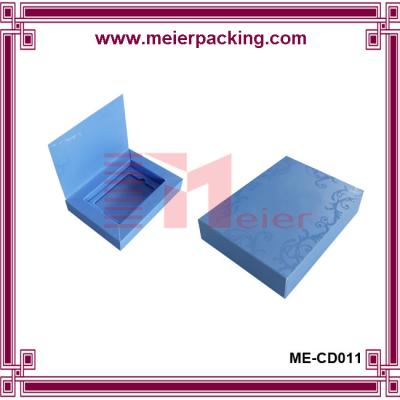 China OEM packaging blue color printed UV coating cardboard packaging box for business card for sale