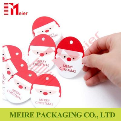 China Oval Christmas Santa Claus Paper Cards cheap Price Label Tags for cake decoration for sale