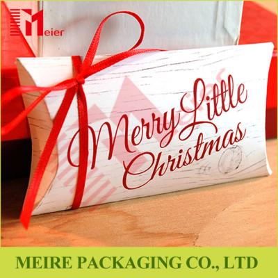 China Christmas Gift packaging coated paper pillow boxes high grade recycled paper gift boxes for sale