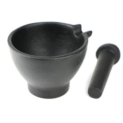 China Metal cast iron mortar and pestle for sale