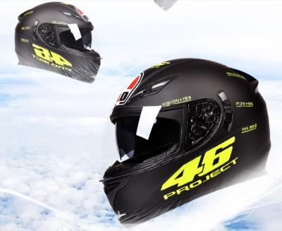 China 2020 new model ABS full face hnj k3 double visor helmet with back light for sale