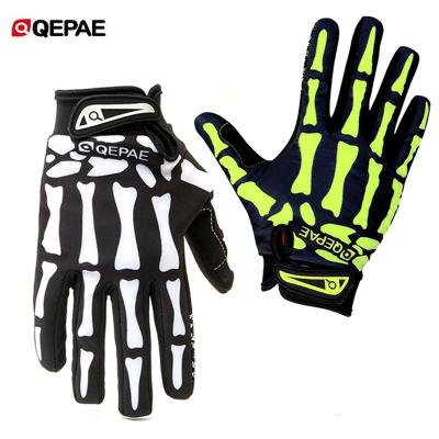 China Unisex Full Finger Gloves Skeleton Pattern Bicycle Motorcycle Cycling Motorcycle Racing Riding Gloves Bike Riding Mitt for sale