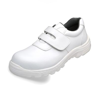 China White Steel Toe Safety Shoes, PU Females Toe White Safety Shoes White Nurses Shoes Clean Room RH140 for sale