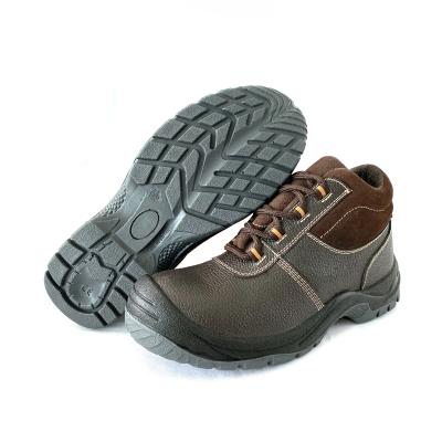 China Antistatic Chinese Black Steel Toe Esd Work Safety Shoes All Genuine Leather Upper Safety Shoes Chilli Manufacturer SN2006 for sale