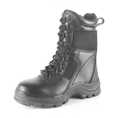 China Safety Steel Toe High Ankle Lace Up Military Boots Police Work Shoes With Steel Toe Tactical Combat Army Boots for sale