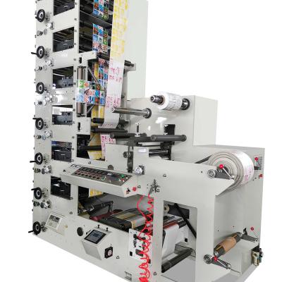 China Flexible Package Printing Flexographic Seven Color 7 Flex Letterpress Flatbed Printing Machine for sale