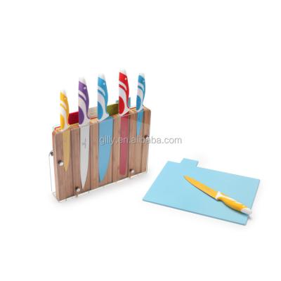 China Viable Hot Selling Ceramic Knife Set Kitchen Knife Set Non-stick Coating Knives With Cutting Boards for sale