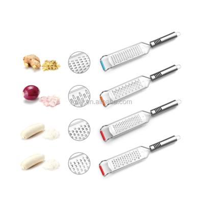 China Sustainable Stainless Steel Kitchen Zester Grater For Ginger Garlic Nutmeg Chocolate Vegetables Fruits Cheese for sale