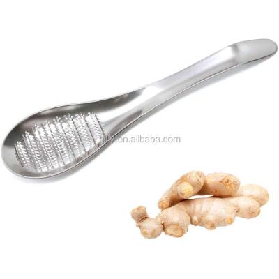 China High Quality Viable Stainless Steel Garlic Ginger Fruits Root Vegetable Grater Spoon Crusher For Kitchen for sale