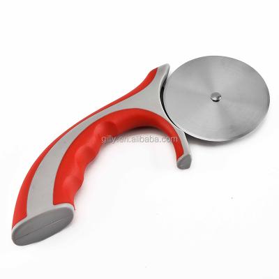 China 2021 Sustainable New Designed Stainless Steel Pizza Cutter Ultra Sharp Innovation Stand Up Pizza Wheel for sale