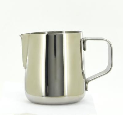 China Viable Custom Bartender Espresso Stainless Steel Steaming Jug Frothing Pitcher Latte Coffee Milk Jug for sale