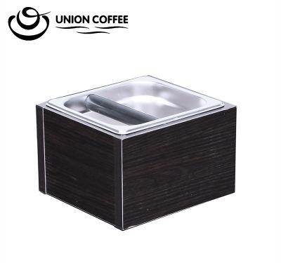 China Hot Selling Stored Coffee Bucket Espresso Stainless Steel Coffee Grounds Knock Box Drawer for sale