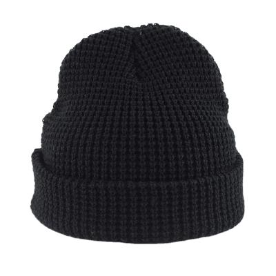 China JOINT Waffle Knit Hat Beanie Winter Hat 100% Acrylic Beanie for sale