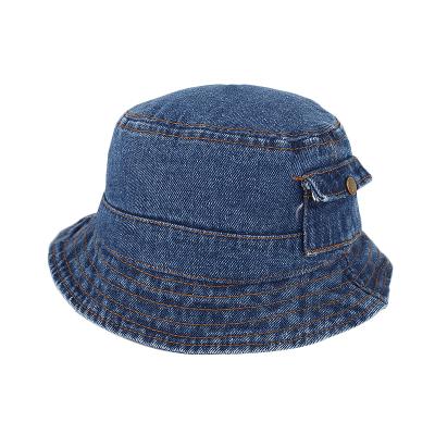 China Wholesale Image Summer Ready To Ship Empty Denim Bucket Hat For Kids Bucket Hat for sale