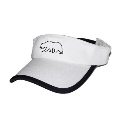 China Wholesale new image design cheap white 100% cotton golf sports sun visor hat high quality for sale