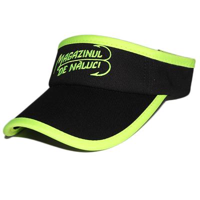 China Cotton Visor Hat Custom Embroidered Sports Simple Black Long Bill Big Visor Hat for sale