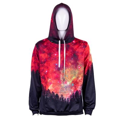 China Custom Anti-pilling Sweatshirts Womens Mens 3D Digital Printing Galaxy Pullover Hoodies for sale