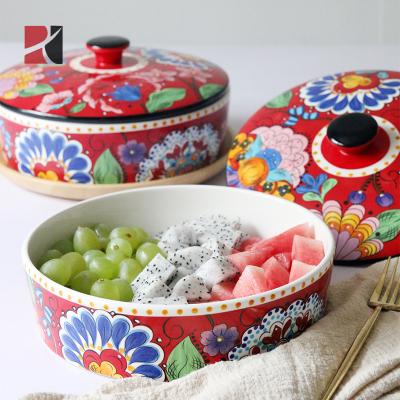 China Large Home Decorative Ceramic Kitchenware Set Hand Painted  Sustainable for sale