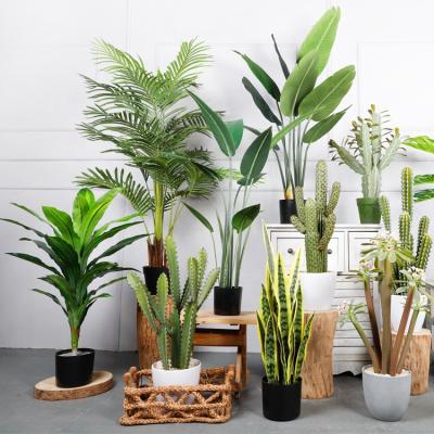 China Wholesale Simulation Green Plant Eco-friendly Floating Banana Indoor Bonsai Traveler Decoration Tall Potted Plants Artificial Trees for sale