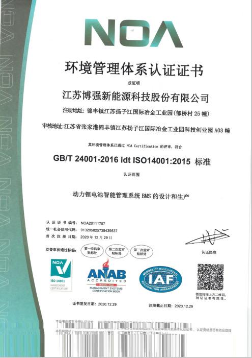 ISO14001 - Jiangsu Richpower New Energy Co.,ltd.