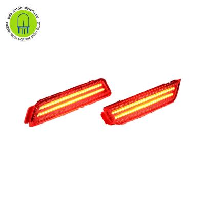 China PC+ABS+LED 2Pcs Back Flowing LED Turn Signal Light For Chevrolet Camaro 2010-2015 Red Light Indicator Symbol Side Lamp for sale