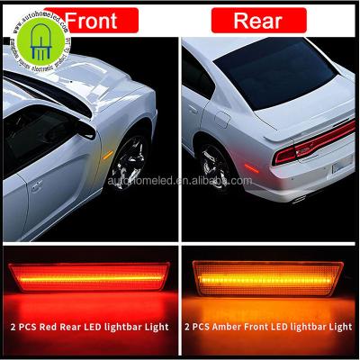 China PC+ABS+LED 4Pcs Car Back Marker Lamps With 36-SMD For 2008-2014 Dodge Challenger 12v Clear/Smoked Lens Front Rear Side Light for sale