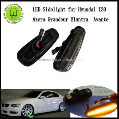 China 1pair PC+ABS+LED Dynamic Turn Signal Light Signal For Hyundai I30 Azera Splendor Elantra Avante LED Glowing Side Marker for sale