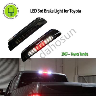 China Black 3rd Row High Mount Double Row LED Tail Brake Light Cargo Lamp For Tundra Tundra 2007-2018 for sale