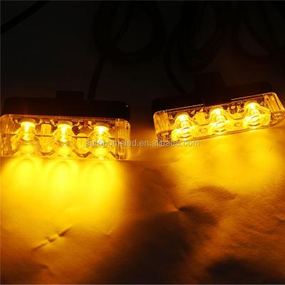 China High Power Amber Instant Grill Light 8 Modes Clear LED Polycarbonate (PC) Emergency Light For Police Car Model YG350 for sale