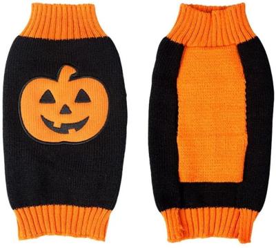 China 2020 Sustainable Wholesale Halloween Cat Dog Sweater Pet Knitwear Pumpkin Clothes Dog Clothing for sale