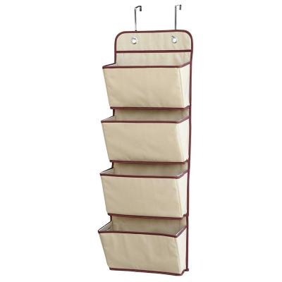 China For Storing Toys and Accessories 4-Tier Door Wall Mount Cabinet Hanging Organizer Storage Bag for sale