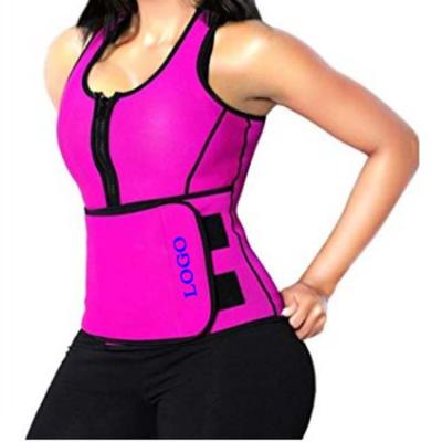 China Wholesale Antibacterial Slim Neoprene Sweat Sauna Suit Tank Top Vest With Adjustable Body Shaper Waist Trainer Belt for sale