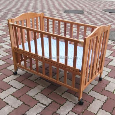 China Solid Wood Baby Bed Beech Wood Foldable Nature Color For Hotel Use for sale