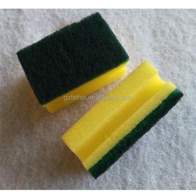 China Factory Price Viable Special Shaped Dish Wash Scouring Pad Sponge Scourer for sale