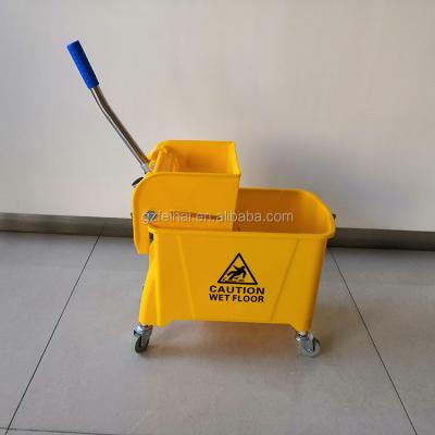 China Hot Selling Plastic Wringer Mop Bucket Viable For Cleaning for sale