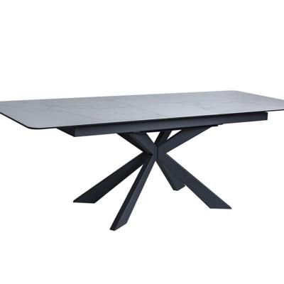 China Hot Selling 2m Modern Expandable Deformable Dining Table Minimalist Ceramic Top Rectangle Dining Table For Home Apartment for sale