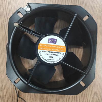 China Ventilation Cooling 22580mm Ball Bearing 220V Double Axial AC Industrial Fan Fan 110V 225x225x80mm for sale