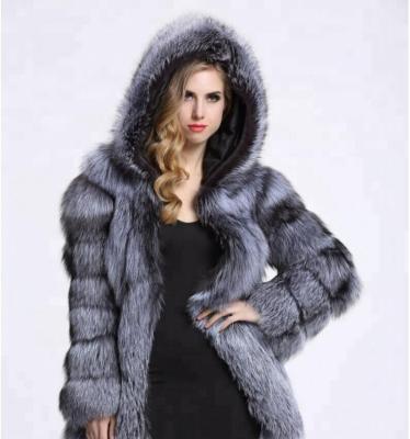 China Long Chinchilla Fur Coat Wholesale Anti Shrink Hooded Plus Size Black White For Women Men for sale