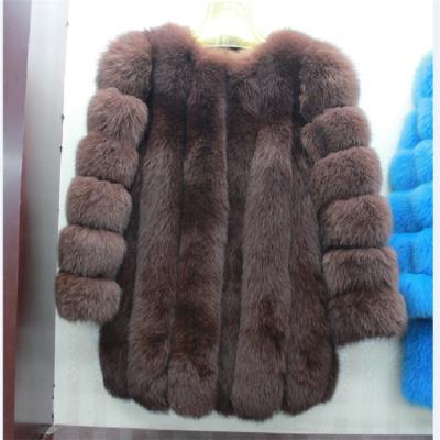 China New Design White Fox Faux Fur Coat Anti-Shrink Women With Great Price for sale