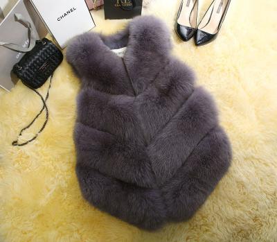 China Viable Vest and Wholdsaler Faux Fox Fur Vest for Lady Women Faux Fur Vest Girl Pink Black XXXL for sale