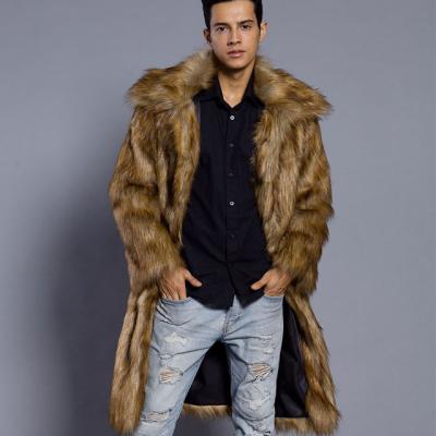 China Anti-Shrink Faux Fur Mens Fluffy Coat With Great Price for sale