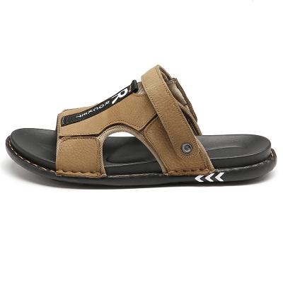 China Fashion Thermal Mens Casual Sandals Beach Shoes Soft Unique Genuine Leather Quick Drying Men Indoor Outdoor Slippers Sandal for sale