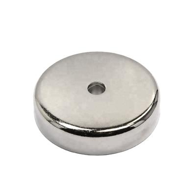 China Largest Magnet D75 Power Neodymium Cup Industrial Strong Magnets Countersunk Hole Pot Magnet for sale