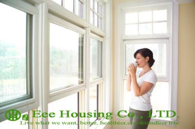 China White Color Fixed UPVC Windows With Tempered Glass,Sound and Heat insulation for sale