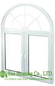 China Energy Efficient White Profile UPVC Sliding Windows With Arch Design,Easy to Clean for sale